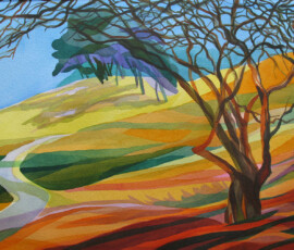 <b>Colored Hills</b> Analytic Transparent Watercolors