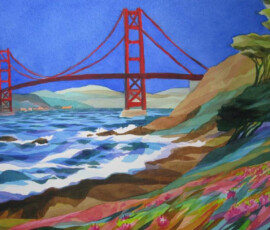 <b>Golden Gate Bridge</b> Analytic Transparent Watercolors