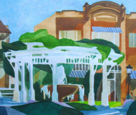 <b> City Center Fountain </b> Analytic Transparent Watercolors